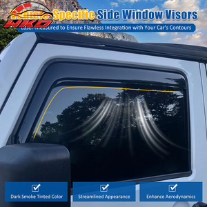 Viseras para Ventanas Internas de 4 Piezas para Jeep Wrangler 07-17 y 18 Wrangler JK Unlimited - Product Image 3