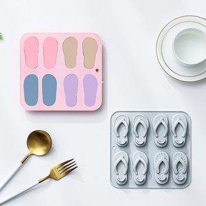 Moldes de Silicona Antiadherentes para Pasteles con Diseño de Flip-Flops, Reutilizables, de Grado Alimenticio, Lindos Moldes Magnéticos de Silicona para Chocolate, Dulces y Hielo - Product Image 2