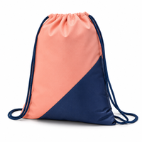 Sac à dos souple bleu marine à panneaux triangulaires avec cordon de serrage, personnalisable avec logo, sac moderne pour l'école, les voyages, les événements sportifs, vente en gros