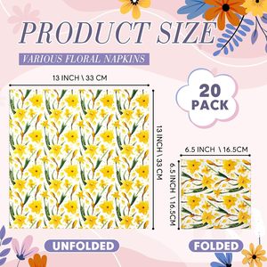 20 confezioni personalizzate <span class=keywords><strong>tovaglioli</strong></span> floreali assortiti <span class=keywords><strong>Decoupage</strong></span> Toile <span class=keywords><strong>tovaglioli</strong></span> floreali 20 stili 6.5 bella carta decorativa Cocktail - Product Image 3