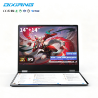 Oferta Especial: Laptop 2 en 1 con Pantalla Táctil Dual, Procesador Intel N100, 14 Pulgadas, 16GB de RAM, 512GB SSD NVME, 1920*1200, con Rotación de 360 Grados °   Grado en YOGA