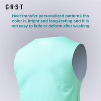 Débardeur de course personnalisé OEM pour homme, respirant, sans manches, anti-humidité, impression par transfert thermique, léger, pour marathon