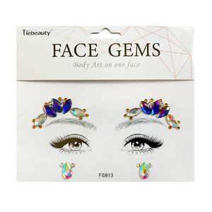 Custom Eyeblow <b>Gems</b> Tattoo Sticker Sexy Face <b>Makeup</b> Waterpro of Rhinestone Girls Women Colorful Face Fake Temporary Tattoo - Product Image 5