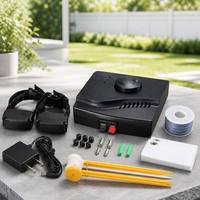 Intelligentes Kabelloses Wasserdichtes Haustier-Zaun-Halsband für Hunde und Katzen Wiederaufladbarer Bellstopper mit Vibration und Elektroschock-Training 10-20