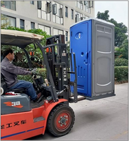 Toilette à squat mobile Cabine portable en plastique avec réservoir d'eau pour le marché du Moyen-Orient à Dubaï