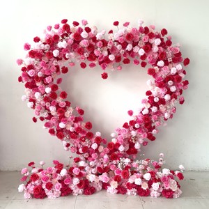 Nuevo Arco Decorativo Floral en Forma de Corazón Rojo y Rosa de <span class=keywords><strong>2</strong></span> <span class=keywords><strong>Metros</strong></span> para Decoración de Fondo de Escenario de Bodas y Fiestas - Product Image 4