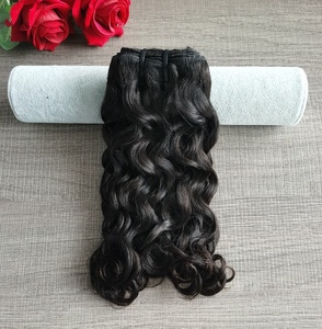 Lot de 10 mèches de cheveux humains ondulés de 12 pouces, <span class=keywords><strong>en</strong></span> promotion, cheveux indiens bruts non traités, extensions de cheveux naturels ondulés - Product Image 5