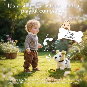 Juguete Interactivo para Niños Tumama, Perro de Peluche Realista <span class=keywords><strong>Jack</strong></span> <span class=keywords><strong>Russell</strong></span> <span class=keywords><strong>Terrier</strong></span>, Control por Voz, Perro de Peluche Inteligente que Canta - Product Image 6