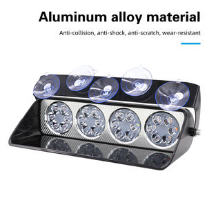 Luz de advertencia estroboscópica <span class=keywords><strong>para</strong></span> coche, Faro de emergencia con 24 <span class=keywords><strong>Led</strong></span> <span class=keywords><strong>para</strong></span> tablero de automóvil, lámpara intermitente con ventosa en <span class=keywords><strong>parabrisas</strong></span> DC12V, gran oferta - Product Image 3