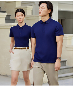 Polo unisexe à manches courtes en coton piqué, couleur unie, décontracté, respirant, coupe classique, avec boutons - Product Image 3