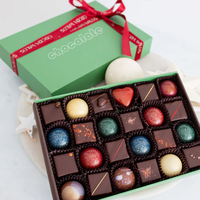 Boîte Cadeau Rigide en Carton Personnalisée de Luxe pour Chocolats Faits Main, Emballage Vide avec Lamination Mate, Gaufrage et Revêtement UV pour Aliments