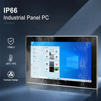 PC industriel tout-en-un intégré de 13,3 pouces avec panneau avant en acier inoxydable IP66 sans ventilateur J6412 pour l'automatisation SCADA