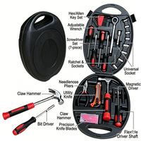 Juego de Herramientas Manuales Básicas para el Hogar, Multiusos, con Estuche de Plástico, Ideal para Taller, Proyectos de Bricolaje Diarios