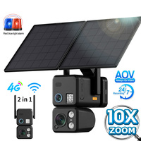 Cámara de Seguridad CONDA N1 AI AOV con Energía Solar, Doble Lente, 4G/WiFi, Zoom Óptico 10X, Panorámica/Inclinación, Gran Angular, CMOS, IP66, Detección de Movimiento, Audio Bidireccional