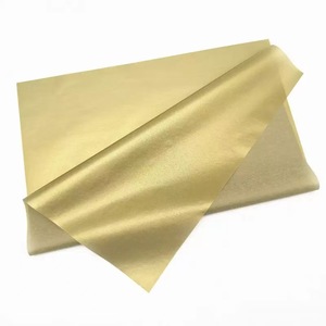 Customized Golden Color Tissue <b>Wrapping</b> <b>Paper</b> With Company Logo - Product Image 3