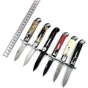 Coltello Pieghevole Personalizzato per Esterni ad Alta Durezza 53HRC, Lama in Acciaio Inox 3Cr13, Manico in Legno, Coltello per Autodifesa AKC - Product Image 2