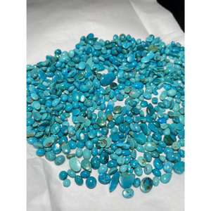 Lot de cabochons en turquoise d'Arizona véritable, formes variées, pierres précieuses en vrac pour la fabrication de bijoux, prix en gros - Product Image 1