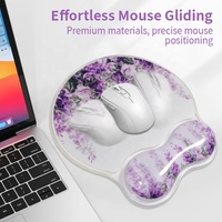 Tapis de souris en gel de silicone transparent avec repose-poignet, impression UV, couleur personnalisée, 240x208mm, design Kawaii en cristal, pour bureau et maison