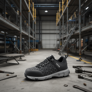 รองเท้าผ้าใบกีฬาสำหรับผู้ชาย Vevor รุ่นหัวเหล็ก สีดำ ไซส์ 13 แบบกว้าง รองเท้าเซฟตี้สำหรับโรงงาน พื้นยาง พื้นรองเท้าชั้นกลาง EVA หน้าผ้าตาข่าย - Product Image 2