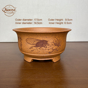 Maceta para Orquídeas y Bonsáis, Yi Xing, Pequeña, de <span class=keywords><strong>Arcilla</strong></span> Púrpura, Artesanal, con Drenaje Superior, Ecológica, Duradera, Decorativa para el Hogar - Product Image 3