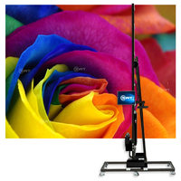 Máquina Impresora de Pared 3D UV CMYK, Impresora de Mural Vertical Plegable para Paredes de Madera, Impresora de Papel para Pintar