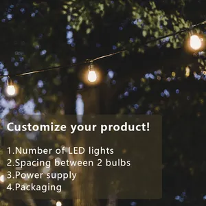 S14 Waterproof Camping LED String Lights Christmas Wedding Holiday Decoration