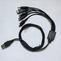 Câble de charge USB 5 en 1 pour DS Lite NDSL pour 3DS pour GameBoy Advance GBASP Câble USB pour PSP pour WiiU