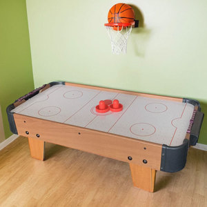 Table de hockey sur table en bois, jeu de hockey aérien pour enfants de 3 à 8 ans, jouet interactif pour deux joueurs, cadeau d'anniversaire - Product Image 4