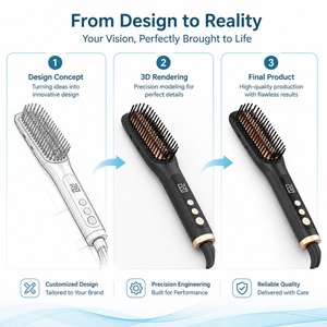 <span class=keywords><strong>Cepillo</strong></span> Alisador Eléctrico Torlin Hot Mejor para Niños, Niñas, Hombres y Mujeres, para Cabello Rizado y Enredado - Product Image 3