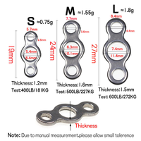 Connecteur en acier inoxydable massif en forme de 8, anneau sans soudure, crochet d'assistance pour jig et leurre, pour la pêche au requin, au bar et à la mouche.