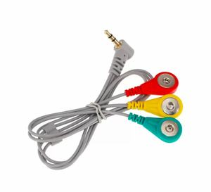 ECG สายเคเบิลทางการแพทย์สำหรับเทอร์มินัลตัวผู้มีปุ่มสแน็ปแบบหุ้มฉนวน4ขั้วต่อสายไฟขนาด3.5มม. สาย TPU41 * 0.08 22AWG แบบกำหนดเองประกอบ - Product Image 2