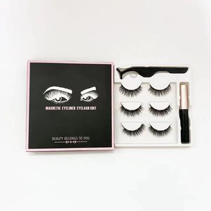 超高品質卸売プライベートラベルまつげ磁気まつげカスタムロゴ<span class=keywords><strong>3</strong></span>ペア磁気まつげアイライナーキット付き - Product Image 4