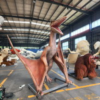 Pterodactyle Animatronique Réaliste : Modèle de Pterodactyle avec Structure en Acier Carbone et Peau en Caoutchouc de Silicone pour Thème Parc Dinozaurien