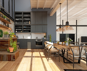 Cuisine moderne de haute qualité avec armoires modulaires en bois massif, structure en bois, plan de travail en marbre, matériau en acier - Product Image 2