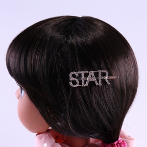 Letter Pearl Rhinestone Metal <b>Hair</b> <b>Clip</b> and <b>Diamond</b> Hairpin for Girls Party <b>Hair</b> Accessories Headdress - Product Image 3