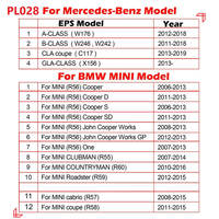 Testeur EPS WOYO PL028 pour Mercedes Benz & BMW MINI, détecteur de moteur de crémaillère de direction hors ligne sur banc