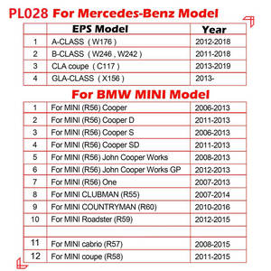 Testeur EPS WOYO PL028 pour Mercedes Benz & BMW <span class=keywords><strong>MINI</strong></span>, détecteur de moteur de crémaillère de direction hors ligne sur banc - Product Image 3