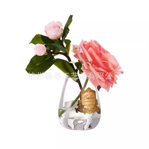 แจกันแก้วประดับตกแต่งกลิ่นกุหลาบพรีเมียม ให้ความชุ่มชื้น ตกแต่งภายในบ้านอย่างมีชีวิตชีวา เหมาะสำหรับห้องนั่งเล่น ห้องนอน ของขวัญขึ้นบ้านใหม่ - Product Image 2