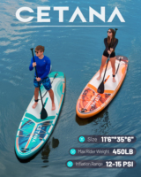 Planche à pagaie gonflable en promotion 11'6"*35"*6" Planche de surf gonflable extra large SUP