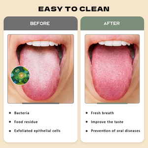 Massage Brush <strong>Tongue</strong> <strong>Cleaner</strong> Hygienic <strong>Rubber</strong> Plaque Remover - Product Image 6