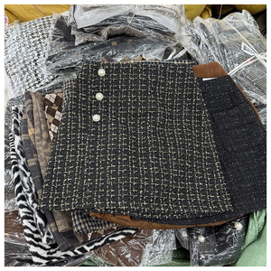Ropa al por Mayor para Mujer, <span class=keywords><strong>Lotes</strong></span> de Liquidación al por Mayor, Faldas de Tweed a Cuadros de Cintura Alta con Corte en A - Product Image 2