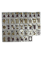 Jeu de Mahjong américain de luxe XCL en acrylique nacré, 34 mm, 160 tuiles, portable, pour divertissement