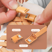 OLIAN Lacets à verrouillage magnétique colorés sans attaches Lacets élastiques Baskets sans attaches Lacets pour enfants Lacets larges pour adultes
