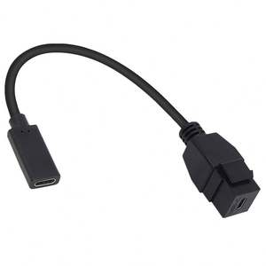 USB 3.1 Type-c C Femelle USB Type C Femelle Montage Panneau Prise Murale Adaptateur Câble 0.2m pour Caméra Ordinateur Tresse Insert Face Plate - Product Image 4