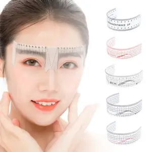 Flexible ruler for eyebrow extension colorful eyebrow callipers for eyebrow shaping