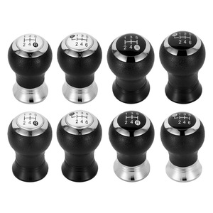 Car <b>Gear</b> <b>Knob</b> Leather Black Base Glossy Top 6 Speed Manual Shift For Toyota Corolla - Product Image 4