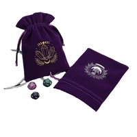 5 pcs/lot en vrac velours lune soleil Tarot sac de rangement cartes de jeu de société paquet de cordon fournitures de sorcellerie pour autel Tarot pochette