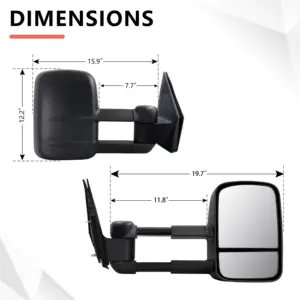 FARWIDE Manual Towing Side Mirror For Toyota Land Cruiser LC200 2007 - 2021