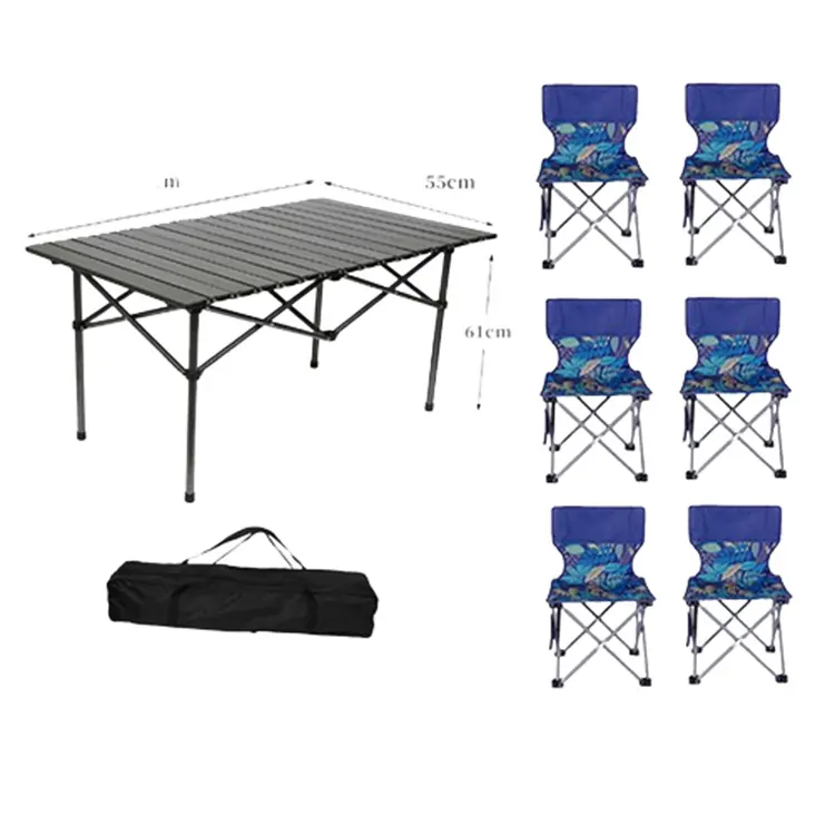 간단한 야외 접이식 해변 조정 가능한 캠핑 야외 티크 나무 낮은 식탁과 의자