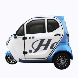 HAIBAO wholesale cheap price 3 wheel adult enclosed electric passenger tricycle for 2 person